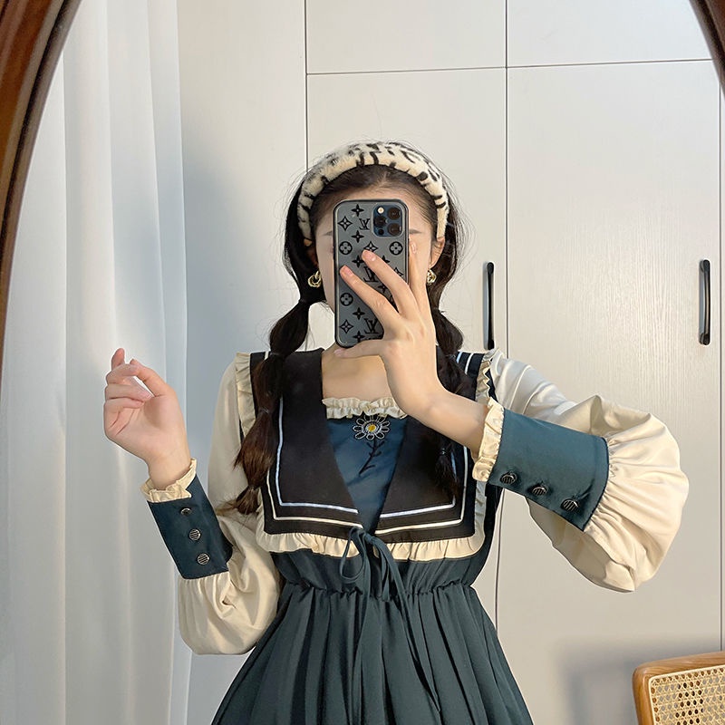 Đầm Chiết Eo Phong Cách Nhật Bản Sang Trọng Ngọt Ngào