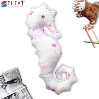 Gối ôm cá ngựa cao cấp cho bé 10 - Cotton Hàn Quốc - THIVI