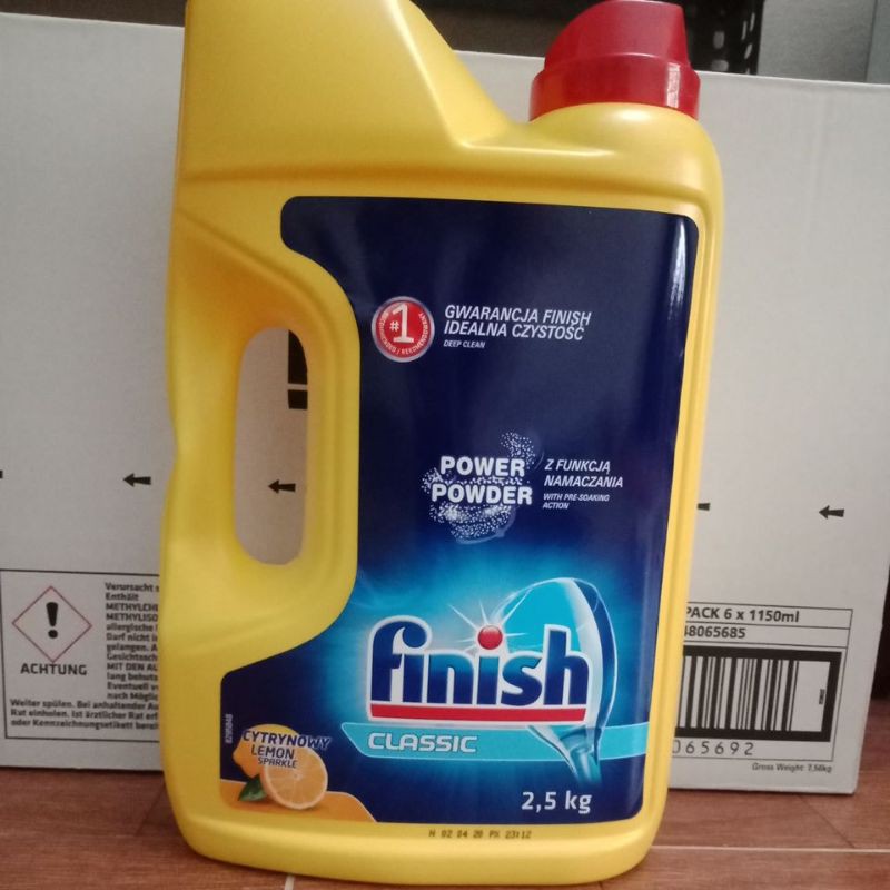 can bột rửa bát finish  2,5kg