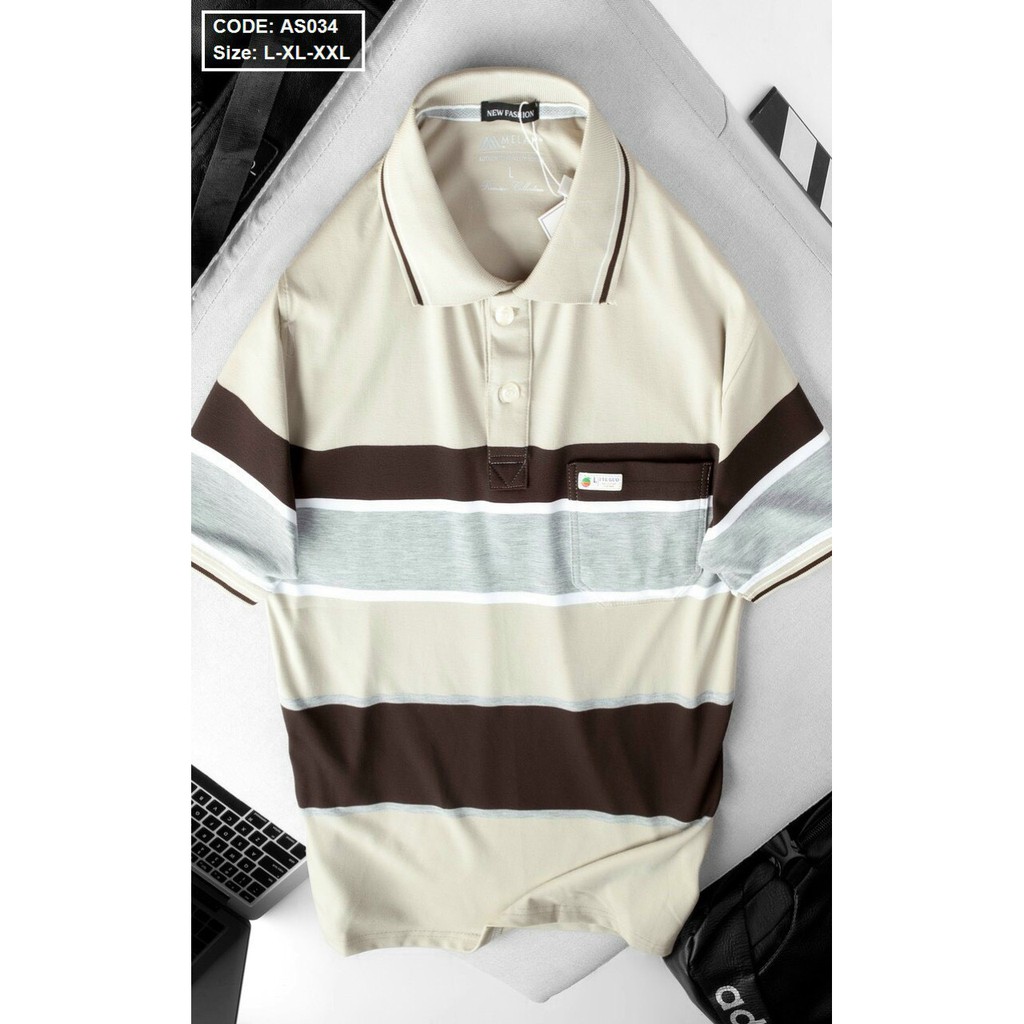 Áo Polo Nam Có Có Túi Trung Niên - Thấm Hút Mồ Hôi, Co Giãn Đa Chiều | BigBuy360 - bigbuy360.vn