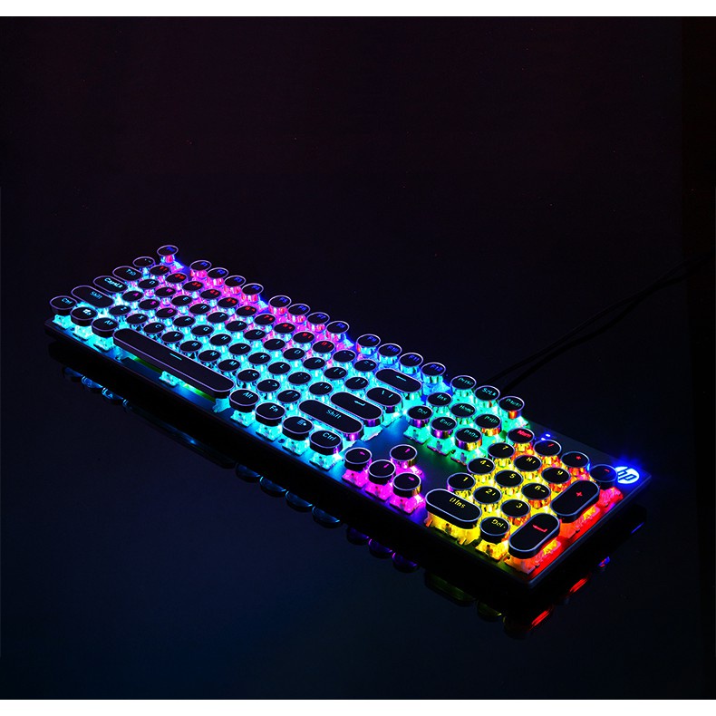 BÀN PHÍM CƠ BLUE SWITCH HP GK 400Y ĐEN LED