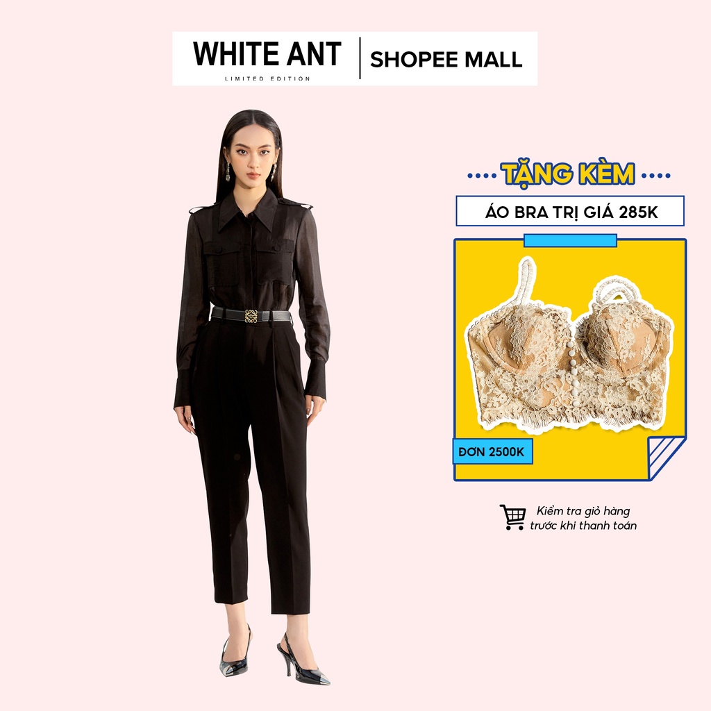 Quần Baggy Công Sở Nữ WHITE ANT JOCASTA CASE BAG SHIRT Thiết Kế Đơn Giản, Tinh Tế, Phù Hợp Với Mọi Dáng Người 160200041