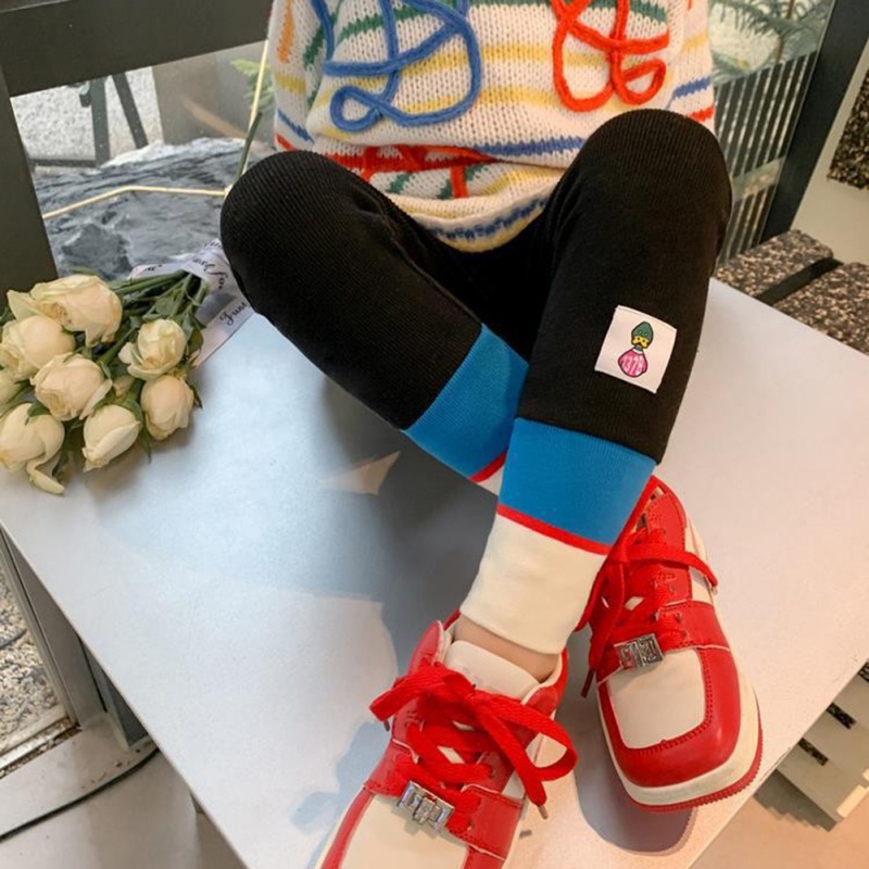 Quần Legging Lưng Cao Co Giãn Phong Cách Hàn Quốc Cho Bé Gái