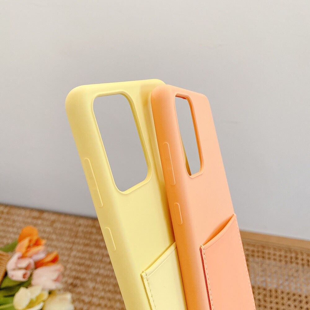 Hoco Ốp Điện Thoại Silicon Mềm Màu Kẹo Có Ngăn Đựng Thẻ Cho samsung galaxy s23 s22 s21 s20 ultra note 20 a51 a33 a53 a32