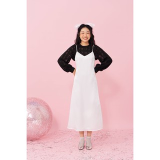DOTTIE - Đầm Hai Dây Trắng Nữ TD1096