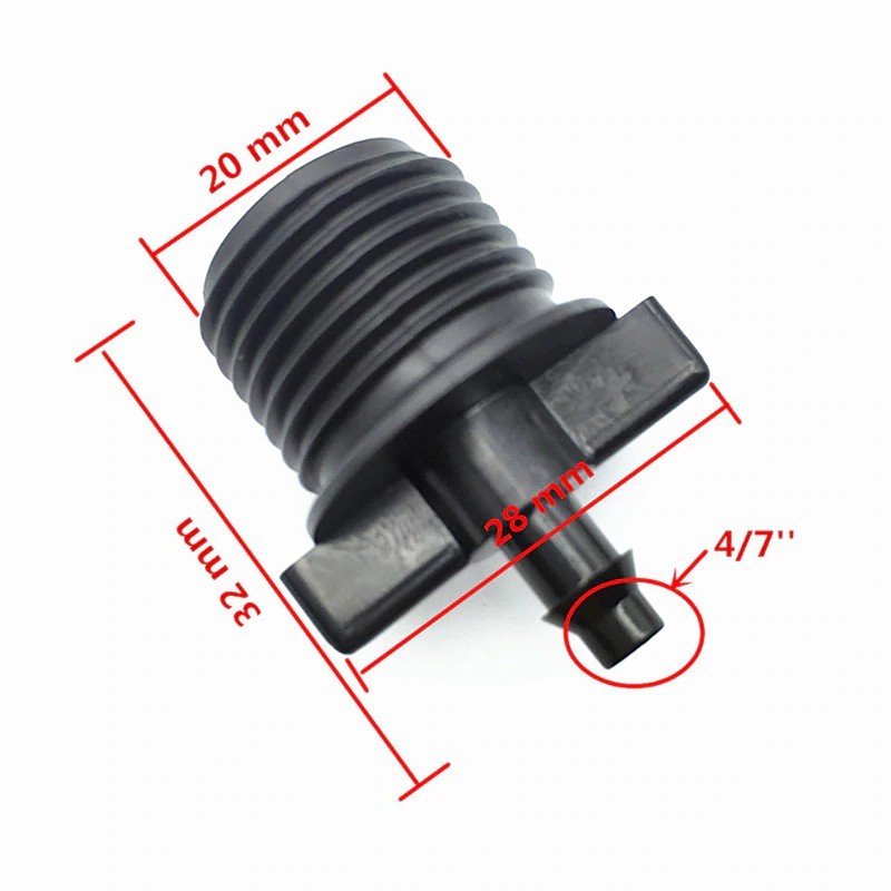 Giá sỉ Bịch 100 Nối ren ngoài 21 ra ống LDPE 5/7mm