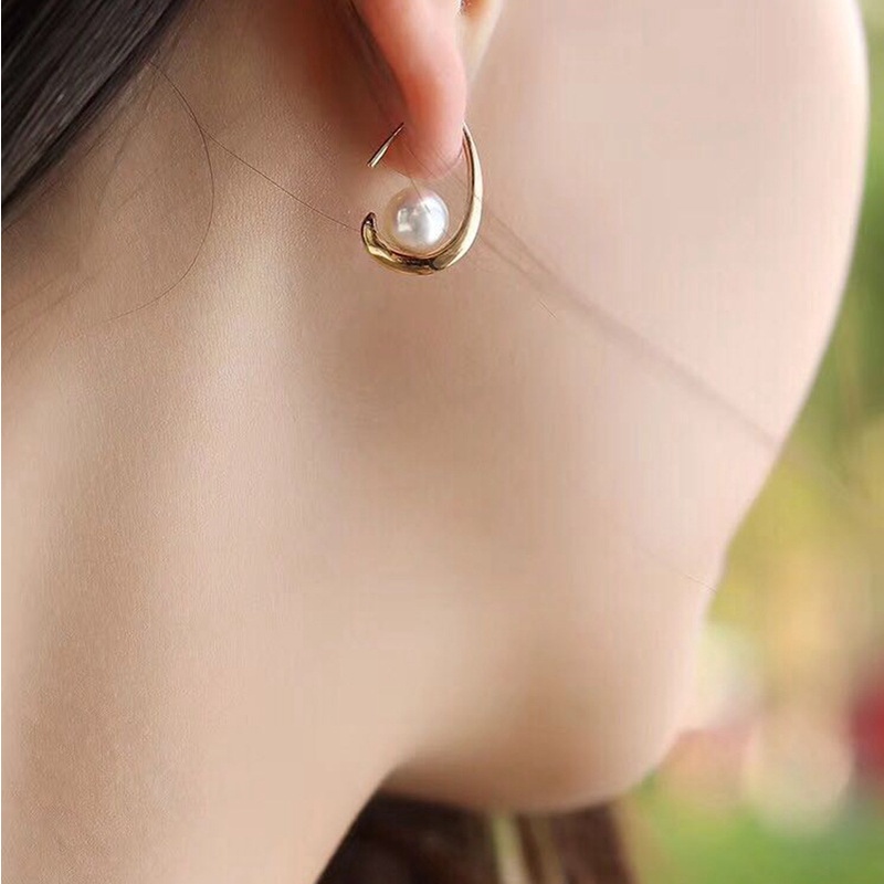 [CTJ2510] Phụ kiện trang sức (DIY) - Cặp (2) bông tai bạc trống hạt kiểu móc thuyền buồm