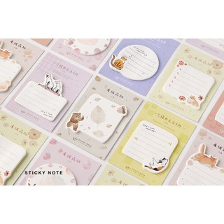 Bộ giấy Note Ghi Chú 30 tờ hình con vật dễ thương