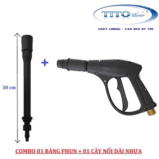 [COMBO] Súng phun Zukui + Cây nối dài nhựa 30cm - Phụ kiện máy rửa xe