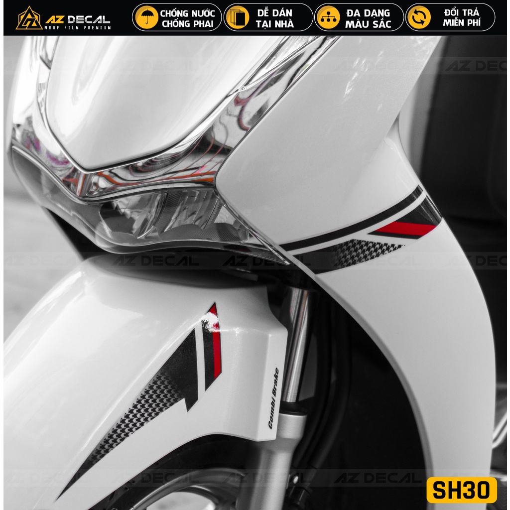 Tem Rời Xe SH 2012 - 2022 Matrix | SH30 | Decal Chế Nhiều Màu Tem Cho Xe Đen, Đỏ, Xám,...