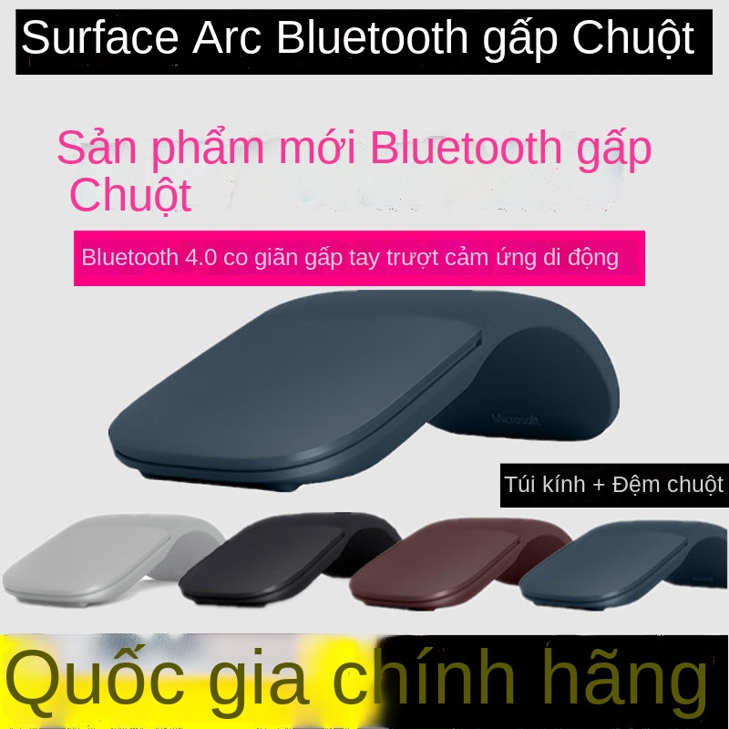 ✤▨✥Bề mặt chuột không dây của Microsoft Arc Touch Bluetooth Chuột gấp Bluetooth Bề mặt chuột mới