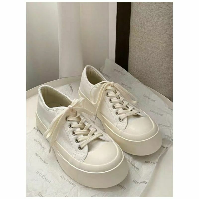 Giày Thể Thao Nam Nữ Đế Cao Buộc Dây Phong Cách Hàn Quốc Ulzzang