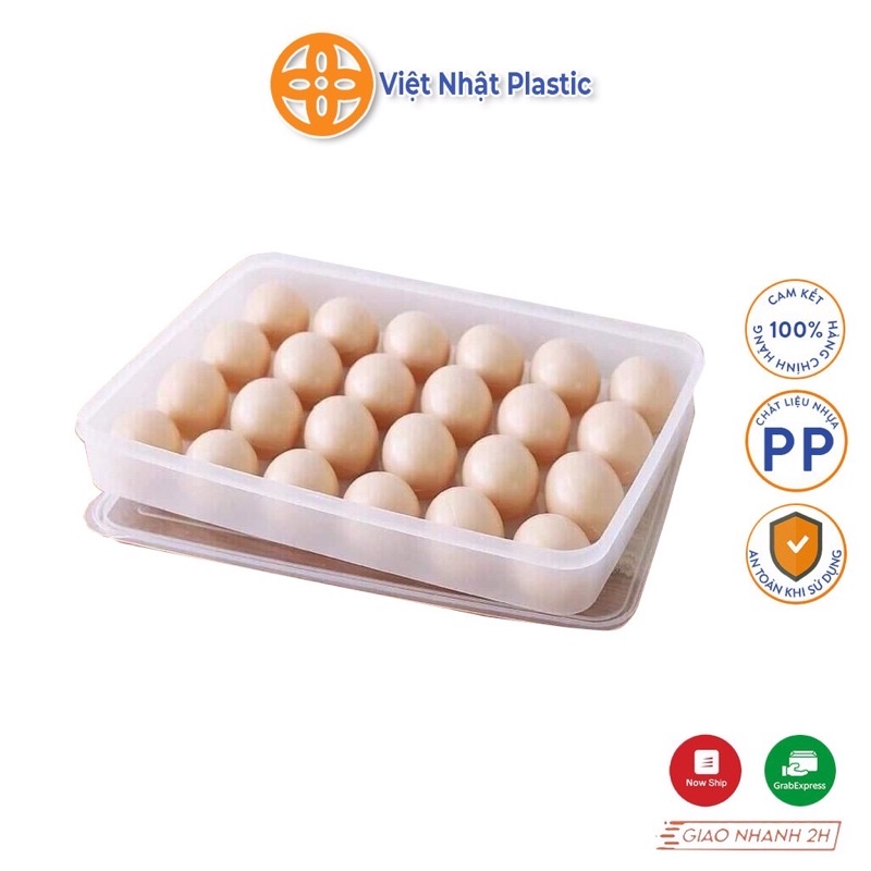 Khay Đựng Trứng, Hộp Lưu Trữ Trứng 24 Ngăn Trong Tủ Lạnh