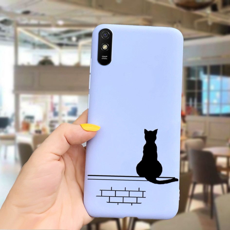 Case Xiaomi Redmi 9A Cover Cute Cartoon Cat Funny Letter Silicone Casing Xiomi Redmi 9A Global Redmi9A 9 A Phone Cases