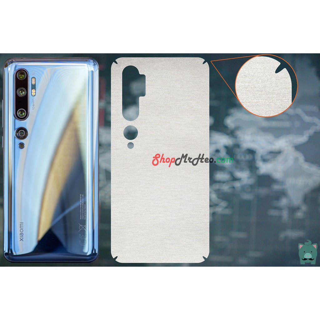 Dán Skin Mặt Sau Lưng Vân Nhôm Xiaomi Mi Note 10 - Note 10 Pro - Mi CC9 Pro - Mi Note 10 Lite