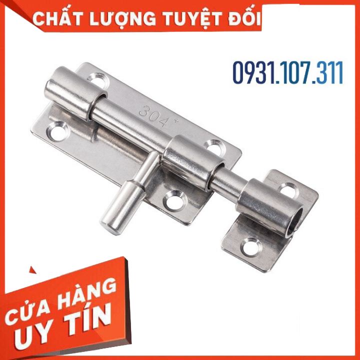 Chốt khóa cửa, then khóa cửa bằng vật liệu thép không gỉ K06 cao cấp loại 3 inch, 6 inch bền bỉ và chắc chắn