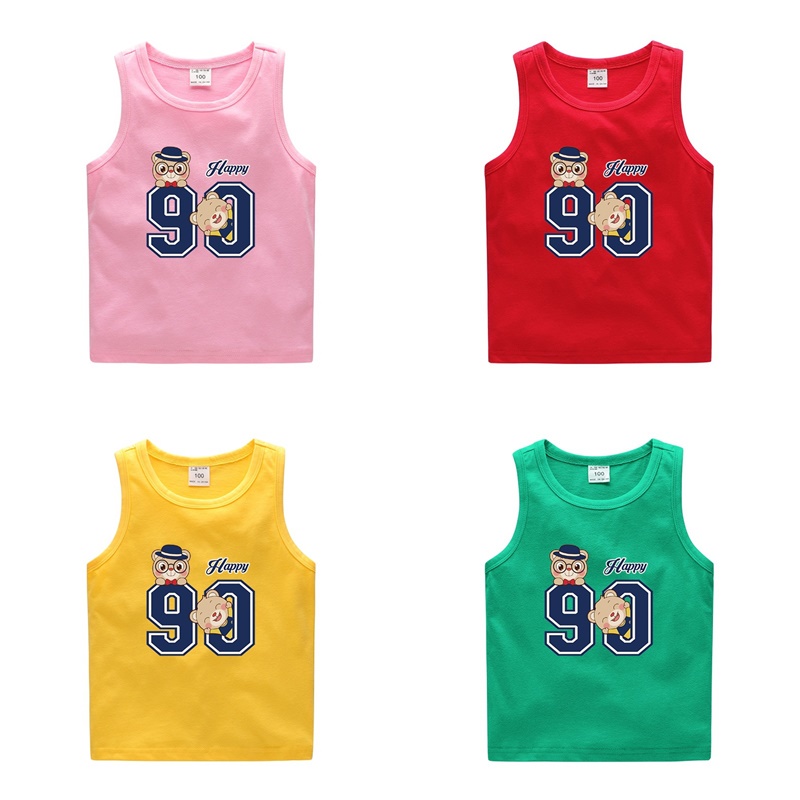 Áo ba lỗ, áo sát nách cho bé chất cotton số 90 từ 7-20 kg