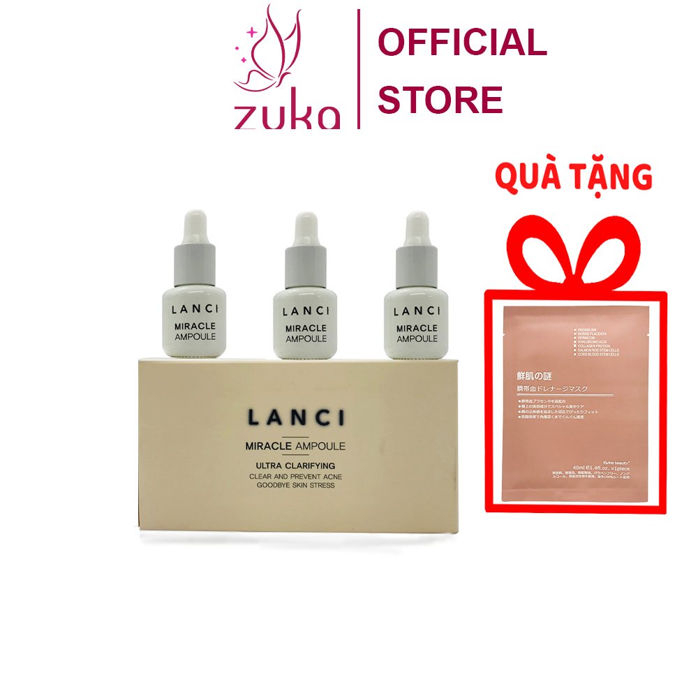 Serum Lanci Mini Miracle Ampoule Ultra Clarifying 15ml Hàn Quốc Zuka Beauty ngăn ngừa lão hóa cấp ẩm cho da