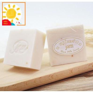 Xà Phòng Cám Gạo ⚜️FREESHIP⚜️ Xà Phòng Trắng Da Thái Lan Jam Rice Milk Soap