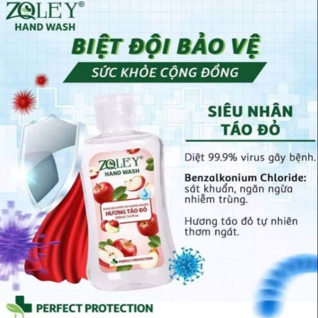 Nước rửa tay khô zoley