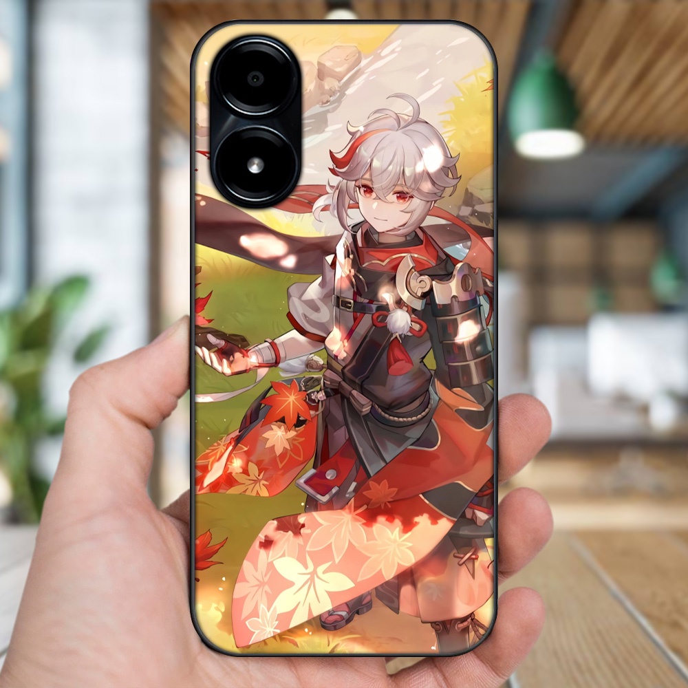 Ốp lưng Vivo Y02s viền đen in hình Kazuha Genshin Impact