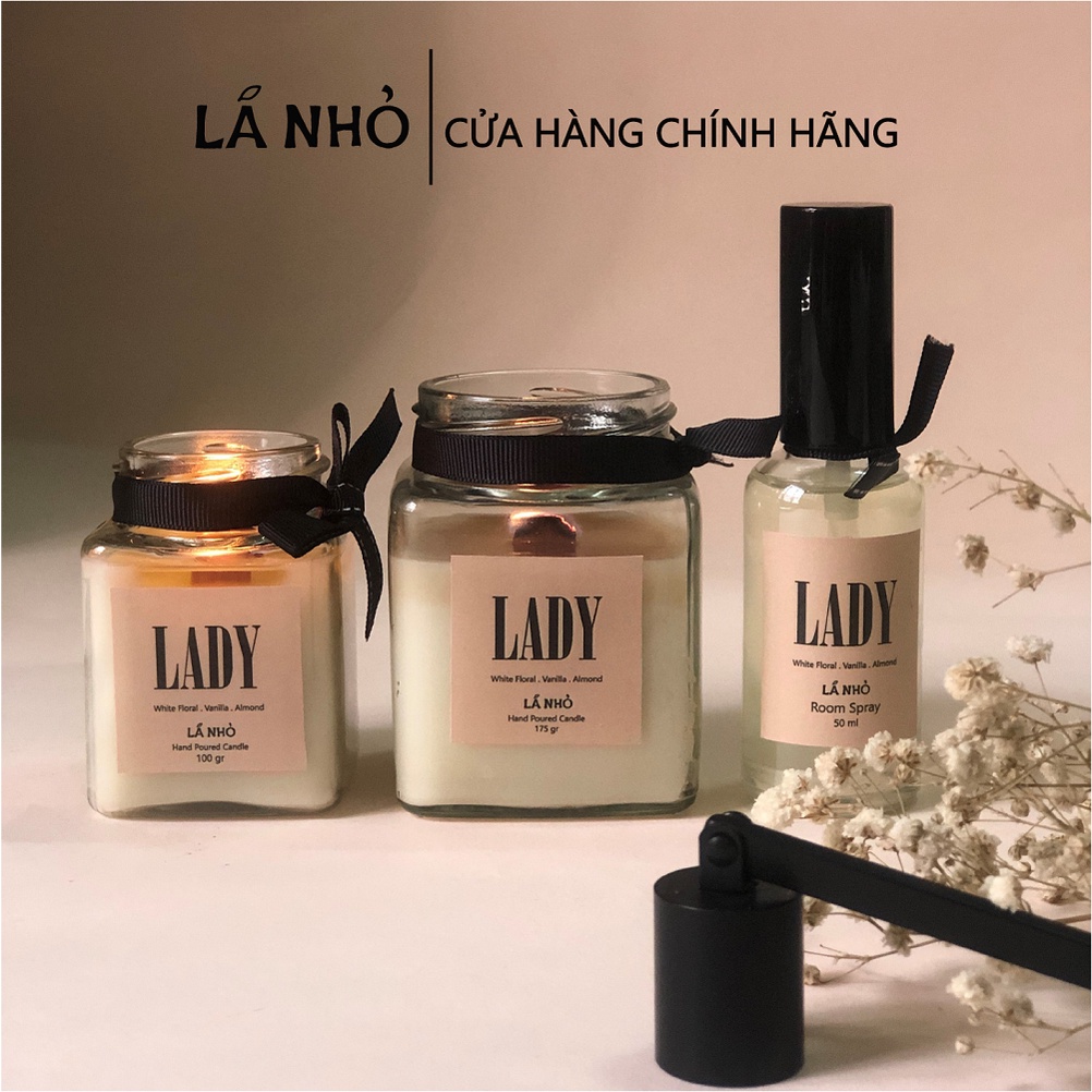 Xịt thơm phòng LÁ NHỎ - Lady ( White Floral - Vanilla - Almond) - Tinh tế - Quyến rũ - Ngọt ngào