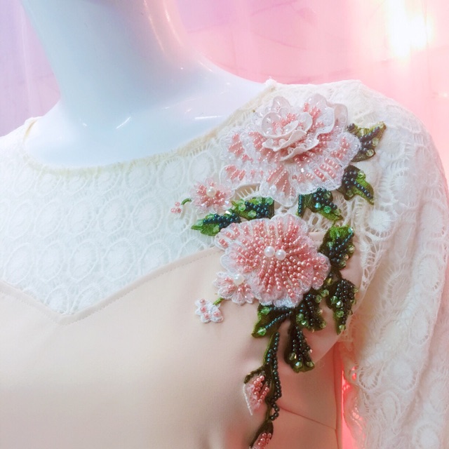 Đầm trung niên đính phale cao cấp