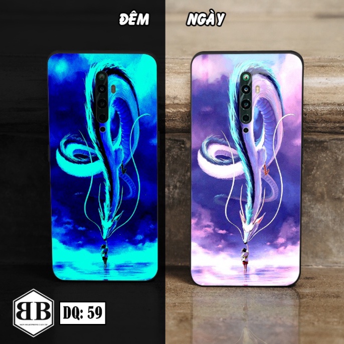 Ốp lưng kính Dạ Quang Oppo RENO 2 / RENO2 F / RENO2 Z    phát sáng trong đêm siêu ngầu