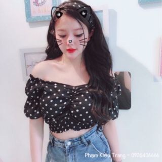 ÁO TRỄ VAI CHẤM BI