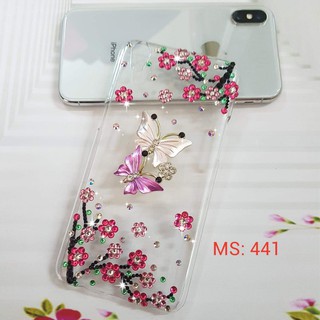 [IB DÒNG ĐT]Ốp lưng handmade đính đá họa tiết MS 441