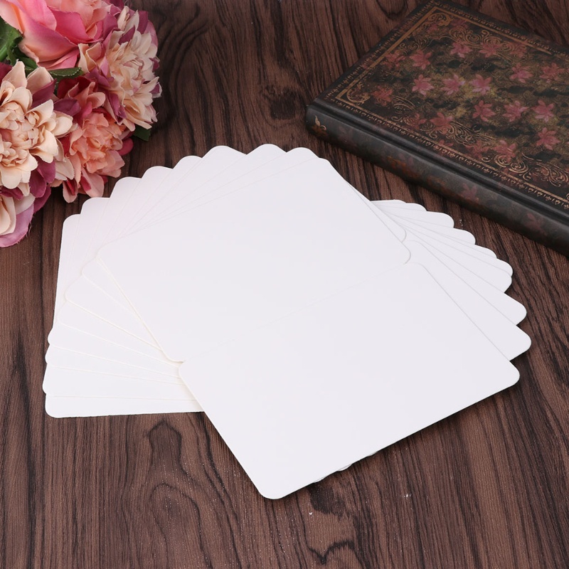 Set 10 Tấm Thẻ Giấy Gấp Gọn Dùng Để Trang Trí Thiệp Giáng Sinh / Tiệc Cưới