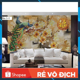 Tranh 3D-5D-8D dán tường trang trí phòng khách
