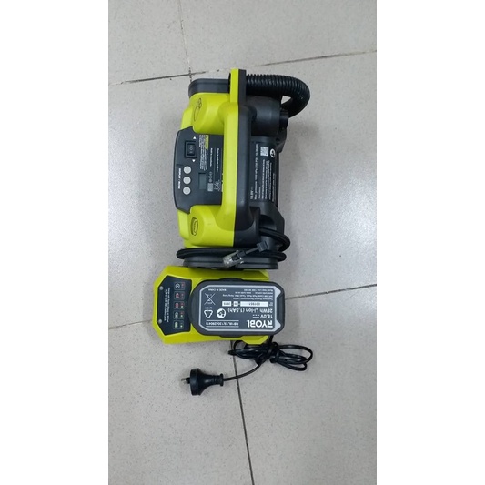 Máy bơm xe ôtô xạc pin Ryobi CIT1800G 18v 2ah full pin + sạc mới 95% giá rẻ hàng bãi Úc zin 100%