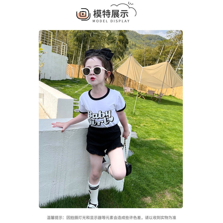 Bộ Áo Thun Tay Ngắn + Quần Short Phong Cách Hàn Quốc Dễ Phối Đồ Thời Trang Mùa Hè Cho Nữ 5