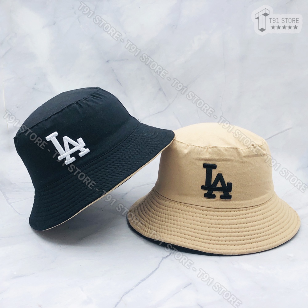 Nón bucket LA hai mặt Unisex dùng được cho cả nam và nữ - Mũ tròn vành hottrend năm nay thích hợp đi biển, đi chơi