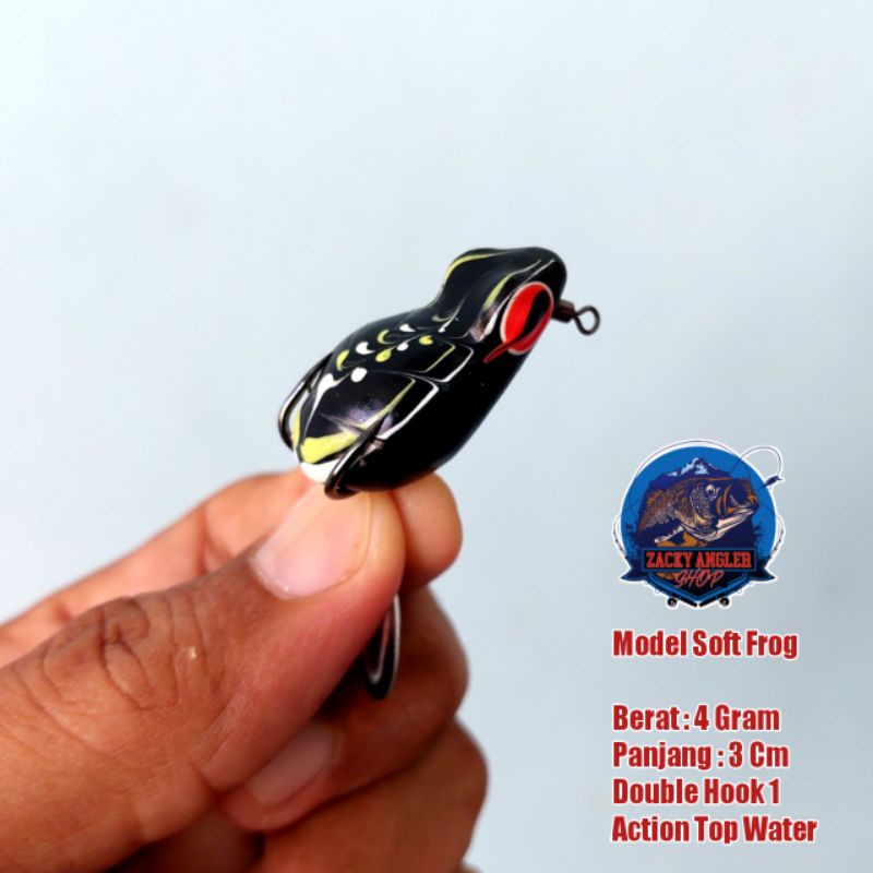 Mồi Câu Cá Hình Ếch Mềm 3Cm