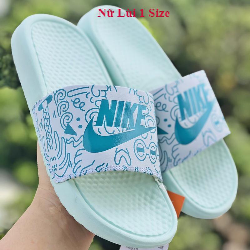 Dép unisex ❤️FREESHIP + Hộp❤️ dép nk quai ngang thể thao nam nữ mk in 𝐍𝐈𝐊𝐄-𝐂𝐚𝐫𝐭𝐨𝐨𝐧 loại 1 có tem tag màu xanh