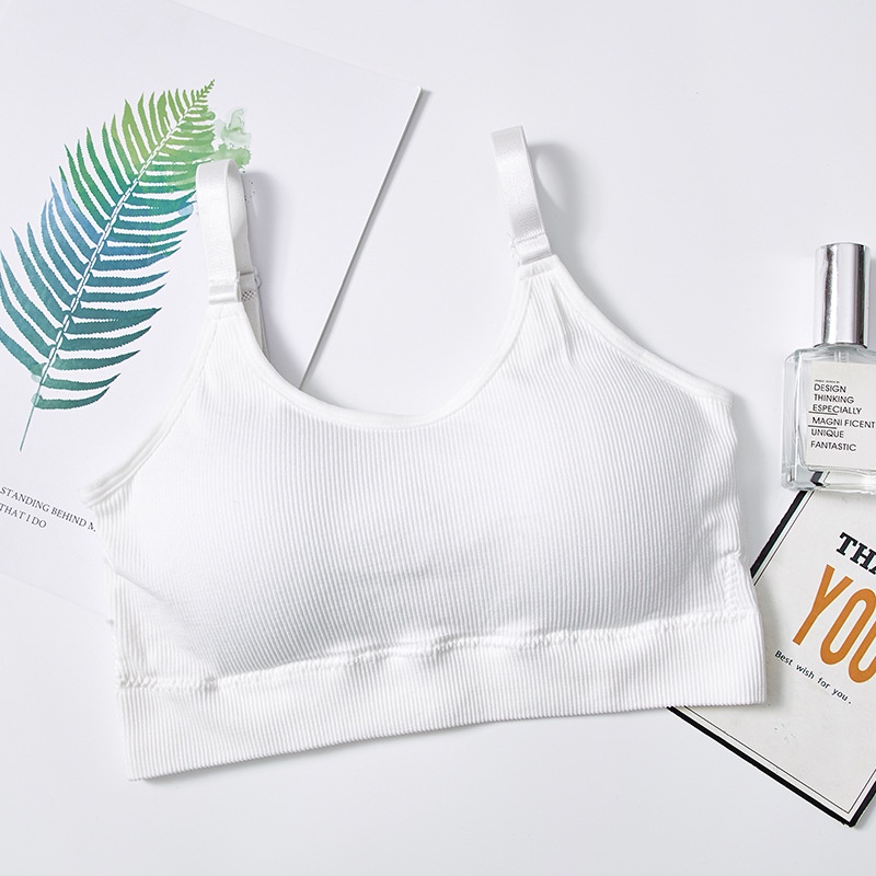 Áo bra 2 dây gân tăm Wexuu Design, Áo ngực nâng đỡ ngực thon gọn thấm hút mồ hôi BR03