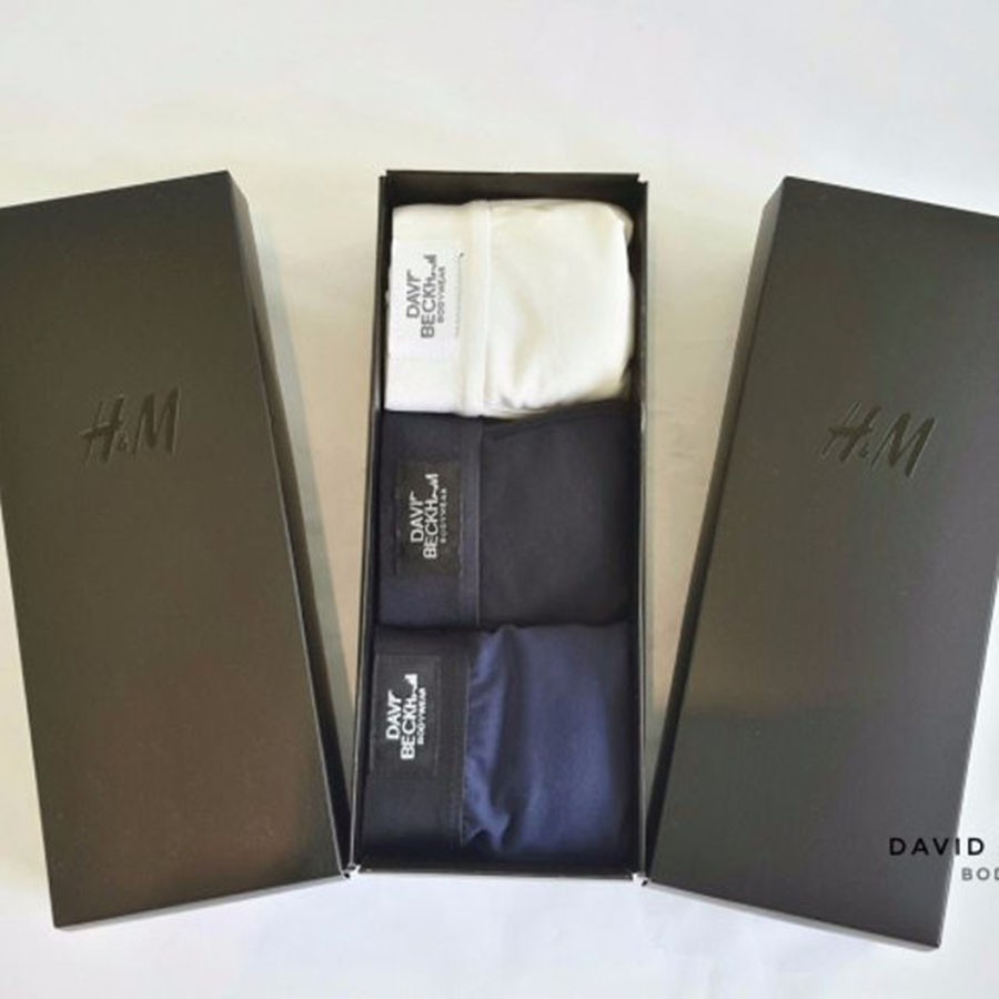 Hộp 3 quần lót nam đùi cao cấp H&M David Beckham quần sịp chất liệu cotton mềm và có độ bền cao aristino
