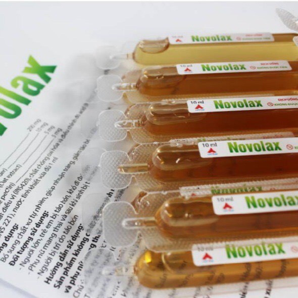 Novolax hộp 20 ống uống chất xơ hòa tan giảm táo bón, tốt cho tiêu hóa
