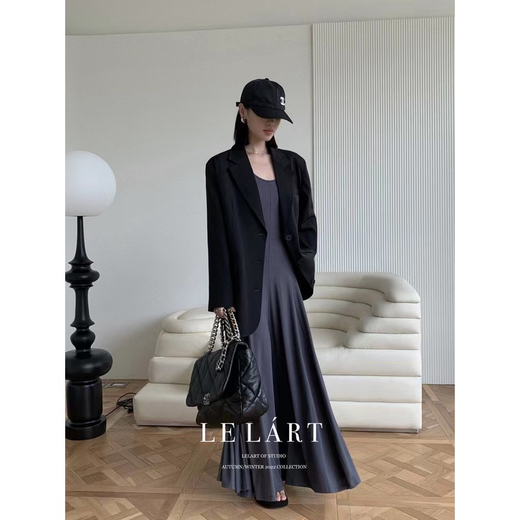 Đầm Nữ Tay Dài Nhấn Eo Phong Cách Thời Trang Pháp