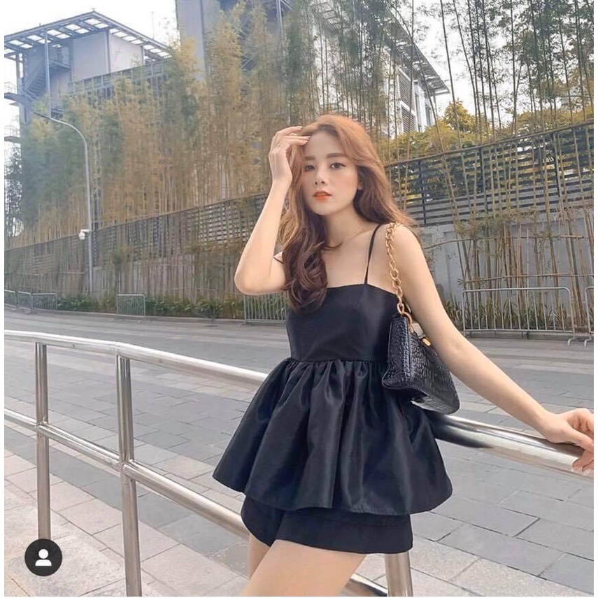 Set áo Pelum hai dây hở lưng quần Soot QD Fashion