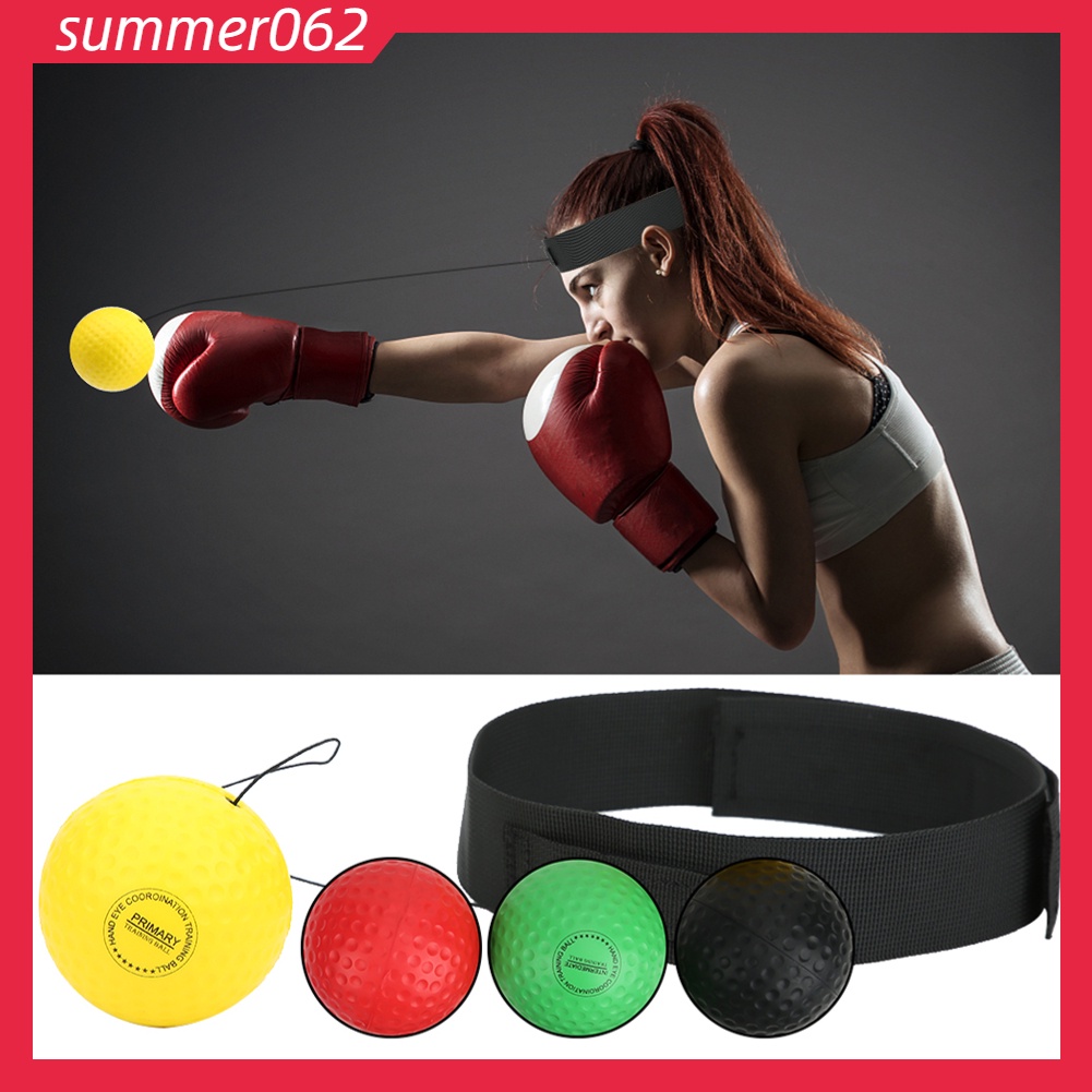 [Hàng Sẵn] 4 Quả bóng Đầu tập luyện Boxing ‑ Có gắn Thiết bị thể dục thể thao Pu Foam có thể điều chỉnh 【Summer062】