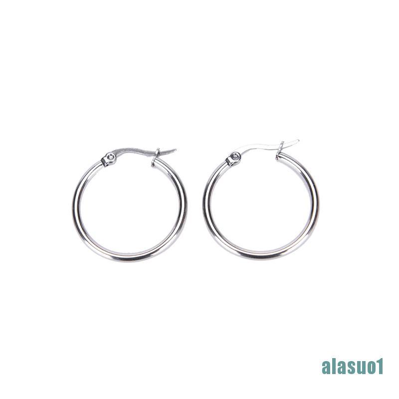 Bông Tai Mạ Bạc Hình Tròn 2mm Thời Trang