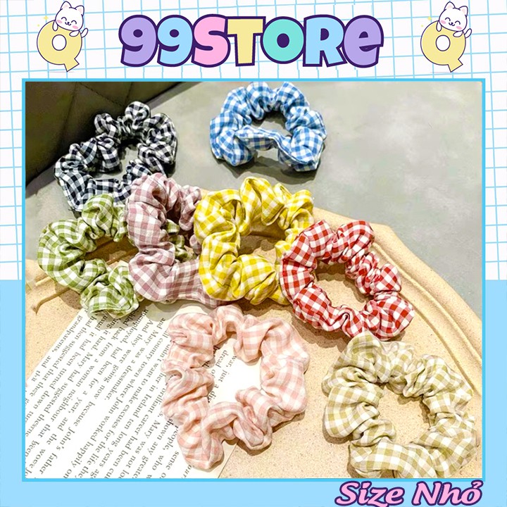 [Mã FAGOGO giảm 12% đơn 99K] Cột Tóc Vải Scrunchies ( Caro Loại 1 )