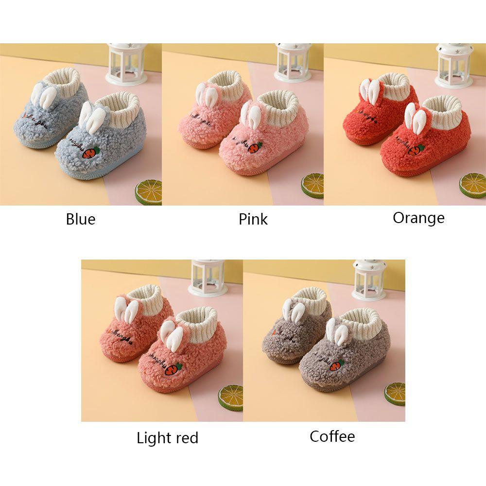Giày Vải Cotton Hình Tai Thỏ Dễ Thương Cho Bé Tập Đi