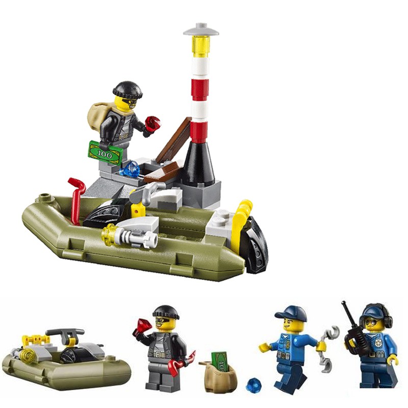 Lego Ninjago Citise Urban BELA 10421 / 409 Chi Tiết. Bộ Lego Xếp Hình Ninjago Cảnh Sát Tuần Tra Biển