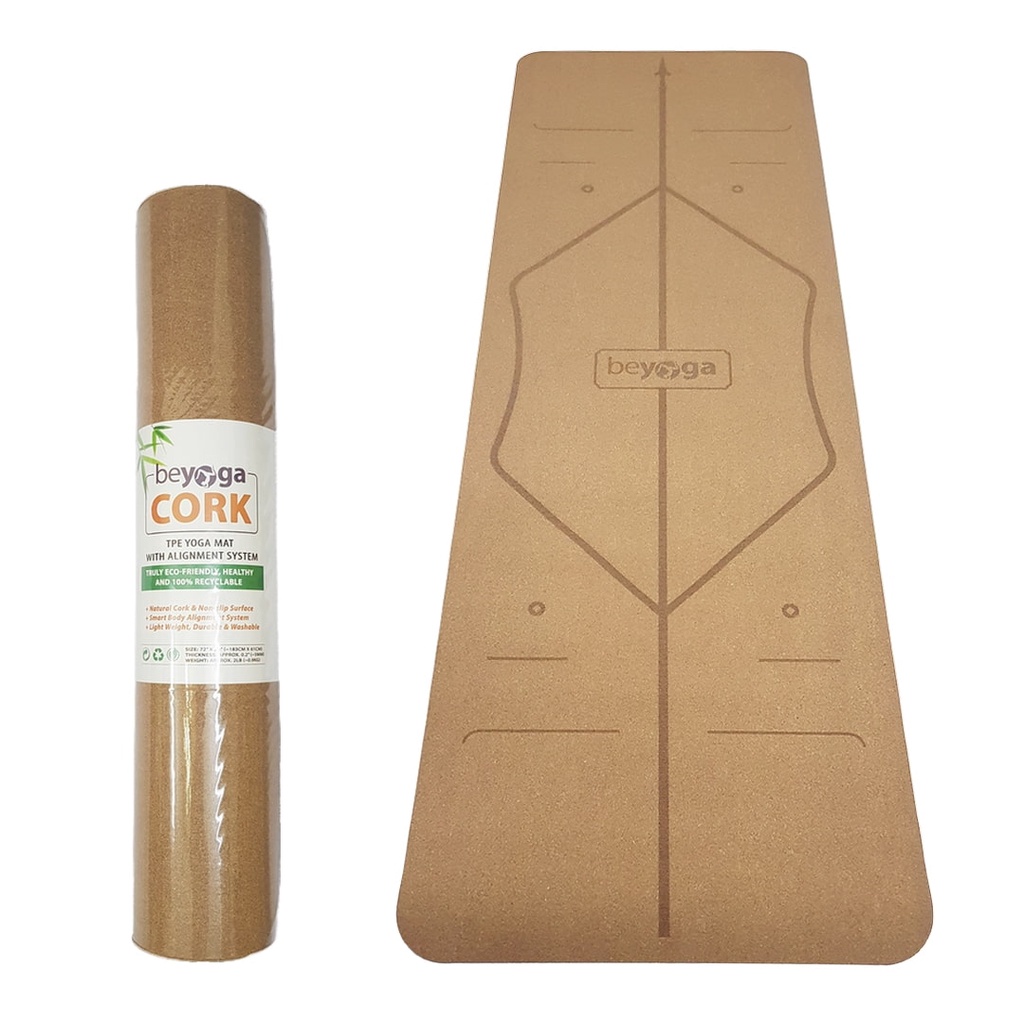 Thảm Yoga Gỗ Bần Tự Nhiên Cao Cấp, Thấm Hút Mồ Hôi Vượt Trội, Chống Trơn Trượt, Nhập Đài Loan, Hãng beYoga
