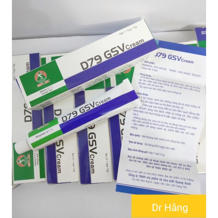 [CHÍNH HÃNG] D79 GSV Cream Giảm Mụn Trứng Cá,Mụn Lưng Ngực,Dày Sừng Nang Lông | BigBuy360 - bigbuy360.vn