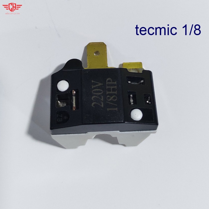 tecmic tủ lạnh Rơ le Tecmic Block Tủ Lạnh 1/8hp Relay Tecmit bảo vệ máy nén/ Termit /Termic 1/8hp